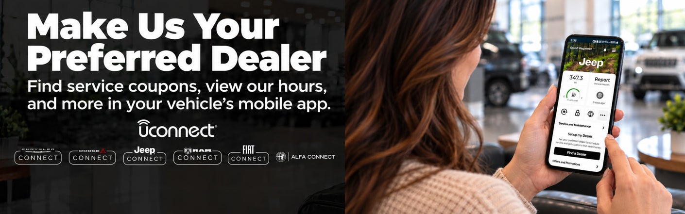 uconnect® make us your preferred dealer | Wilson Chrysler Dodge Jeep Ram in Winnsboro SC