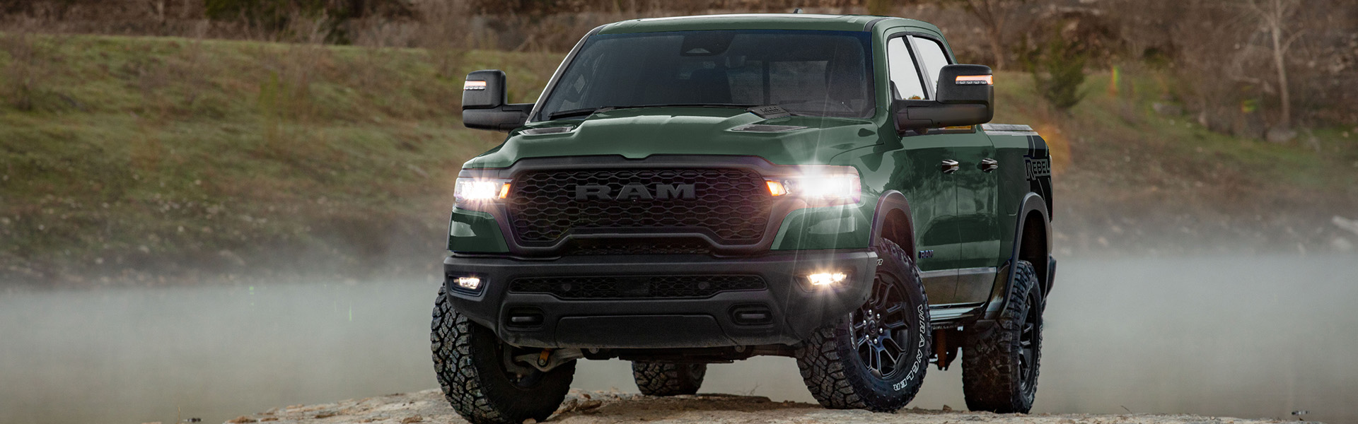 Green Ram Truck off-road pickup.
